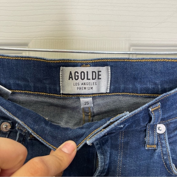 AGOLDE Sophie Crop Raw Edge Hem Size 25 - Picture 2 of 11